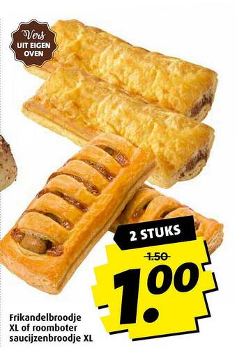 Boni Frikandelbroodje XL Of Roomboter Saucijzenbroodje XL aanbieding