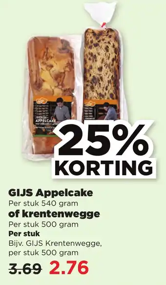 PLUS GIJS Appelcake of krentenwegge aanbieding