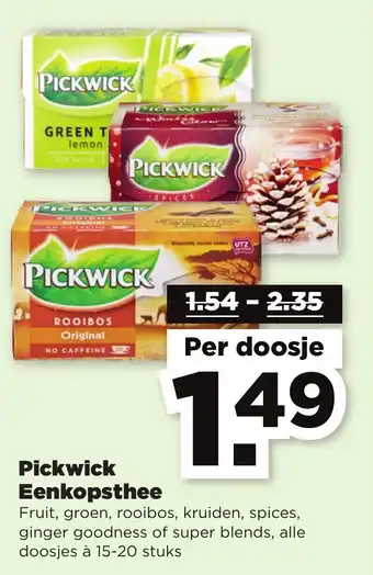 PLUS Pickwick Eenkopsthee aanbieding