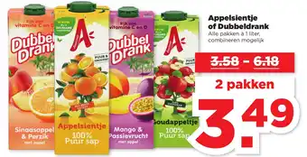 PLUS Appelsientje of Dubbeldrank aanbieding