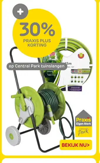 Praxis op Central Park tuinslangen aanbieding