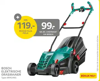 Praxis BOSCH ELEKTRISCHE GRASMAAIER aanbieding