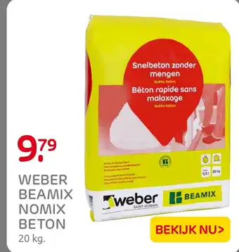 Praxis WEBER BEAMIX NOMIX BETON aanbieding