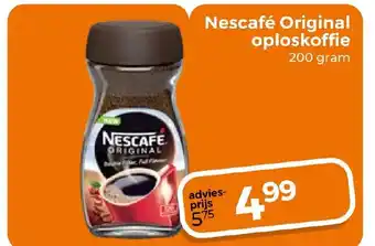 Trekpleister Nescafé Original oploskoffie 200 gram aanbieding