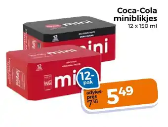 Trekpleister Coca-Cola miniblikjes aanbieding