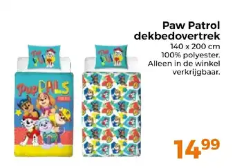 Trekpleister Paw Patrol dekbedovertrek aanbieding