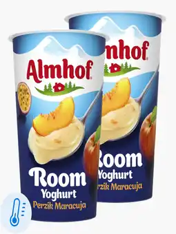 Flink Almhof Roomyoghurt perzik & maracuja 500g 2x aanbieding