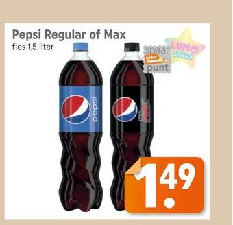 Lekker Makkelijk Pepsi Regular Of Max aanbieding