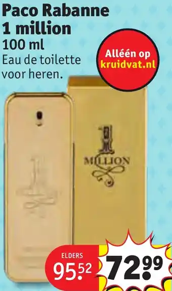 Kruidvat Paco Rabanne 1 million 100ml aanbieding