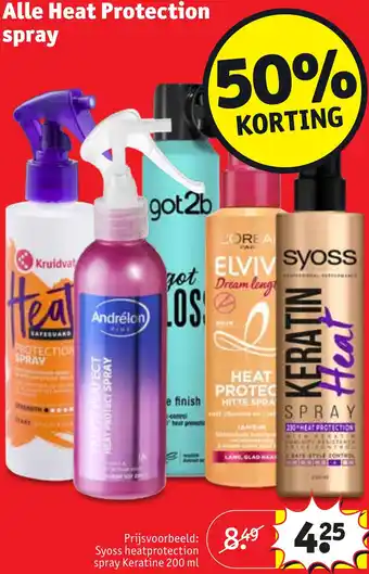 Kruidvat Alle Heat Protection spray aanbieding