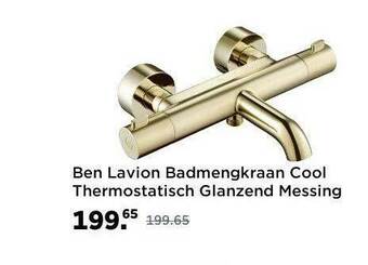 Saniweb Ben Lavion Badmengkraan Cool Thermostatisch Glazend Messing aanbieding