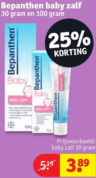 Kruidvat Bepanthen baby zalf 30 gram en 100 gram aanbieding