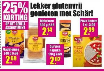 Gezond & Wel Lekker Glutenvrij Genieten Met Schär! 25% Korting aanbieding