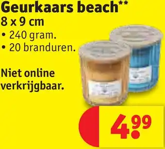 Kruidvat Geurkaars beach 8 x 9 cm aanbieding