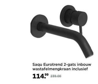 Saniweb Saqu Eurotrend 2-Gats Inbouw Wastafelmengkraan Inclusief aanbieding