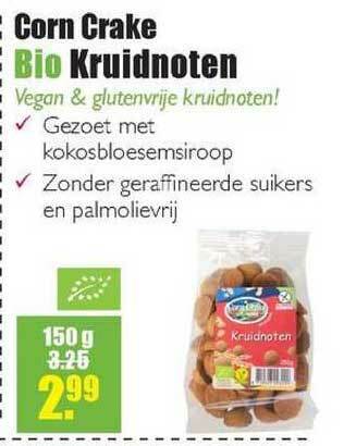 Gezond & Wel Corn Crake Bio Kruidnoten aanbieding