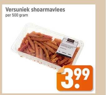 Dagwinkel Versuniek Shoarmavlees aanbieding