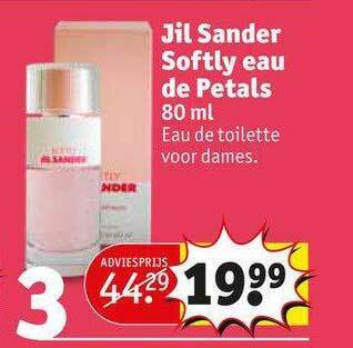 Kruidvat Jil Sander Softly Eau De Petals 80 Ml Eau De Toilette Voor Dames aanbieding