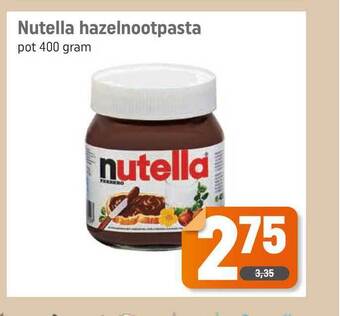 Dagwinkel Nutella Hazelnootpasta aanbieding