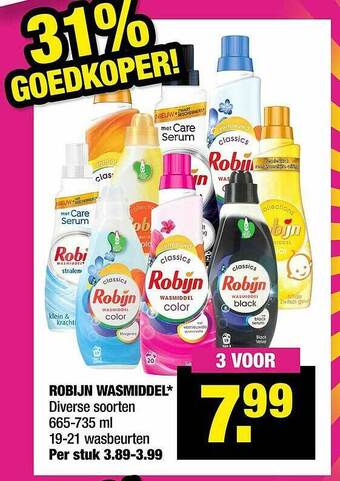 Big Bazar Robijn Wasmiddel aanbieding