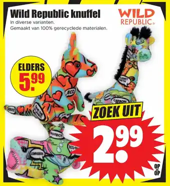 Dirk Wild Republic knuffel aanbieding