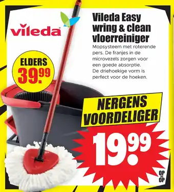 Dirk Vileda Easy wring & clean vloerreiniger aanbieding