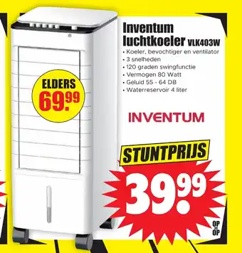 Dirk Inventum luchtkoeler VLK403W aanbieding