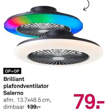 Karwei Brilliant plafondventilator Salerno aanbieding