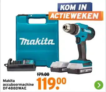 GAMMA Makita accuboormachine DF488DWAE aanbieding