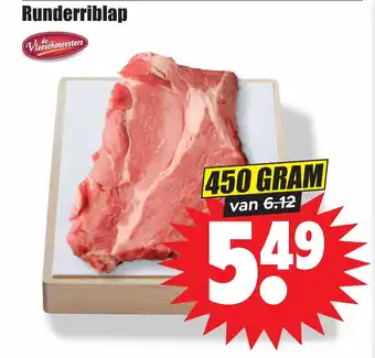 Dirk Runderriblap 450 GRAM aanbieding