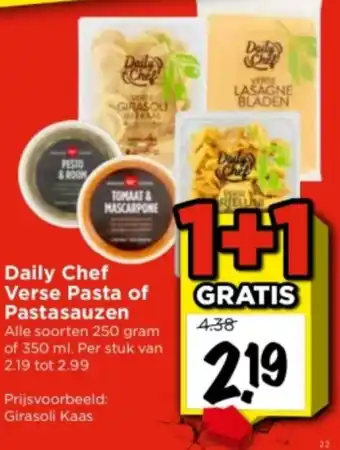 Vomar Voordeelmarkt Daily chef verse pasta of pastasauzen aanbieding