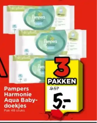 Vomar Voordeelmarkt Pampers harmonie aqua baby doekjes aanbieding