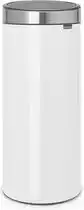 Bol.com Brabantia Touch Bin Prullenbak - 30 liter - White / Matt Steel Fingerprint Proof deksel aanbieding