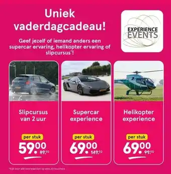 Etos Geef jezelf of iemand anders een supercar ervaring, helikopter ervaring of slipcursus! aanbieding