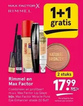 Etos Rimmel en Max Factor aanbieding