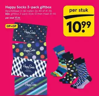 Etos Happy Socks 3-pack giftbox aanbieding