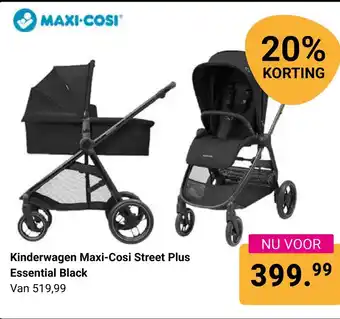 Van Asten BabySuperstore Kinderwagen Maxi-Cosi Street Plus Essential Black aanbieding