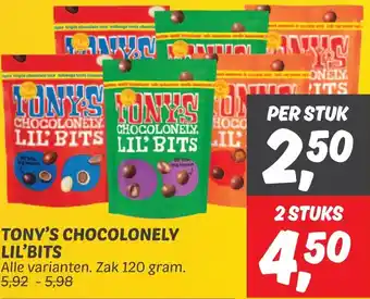 Dekamarkt TONY'S CHOCOLONELY LIL'BITS 120g aanbieding