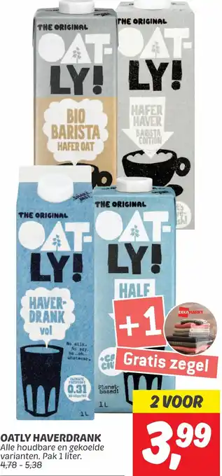 Dekamarkt OATLY HAVERDRANK 1L aanbieding