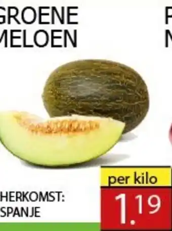 Tanger Markt GROENE MELOEN aanbieding