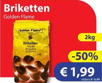 Die Grenze Briketten Golden Flame 2 kg aanbieding