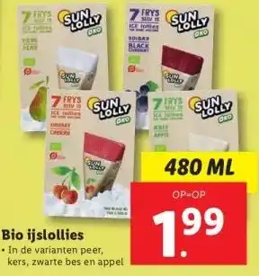 Lidl Bio ijslollies aanbieding