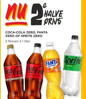 Jumbo COCA-COLA ZERO, FANTA ZERO OF SPRITE ZERO 2 flessen à 1 liter aanbieding