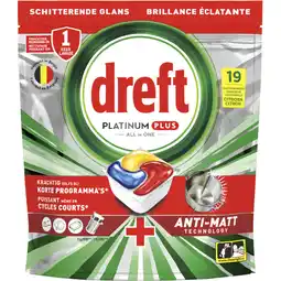 Albert Heijn Dreft Platinum plus vaatwascapsules citroen aanbieding