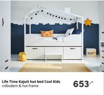 Baby & Tiener Life Time Kajuit Hut Bed Cool Kids Rolbodem & Hut Frame aanbieding