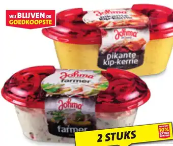 Nettorama Johma pikante kip kerrie of farmersalade 2 x 175 gram aanbieding