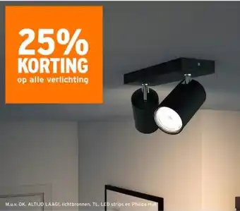 GAMMA 25% KORTING op alle verlichting aanbieding