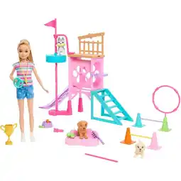 Bol.com Barbie Stacie Hindernisbaan Puppy's - Met 3 pups - Barbiepop aanbieding