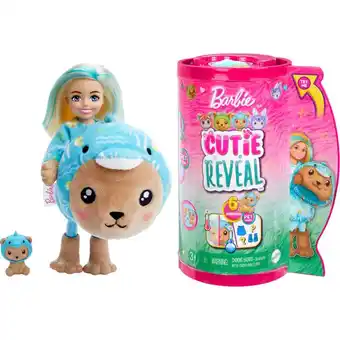 Bol.com Barbie Cutie Reveal Pop - 139 cm - Teddybeer Dolfijn - Barbiepop aanbieding