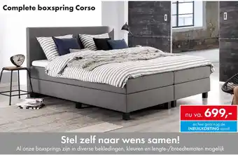Woonsquare Complete boxspring Corso aanbieding